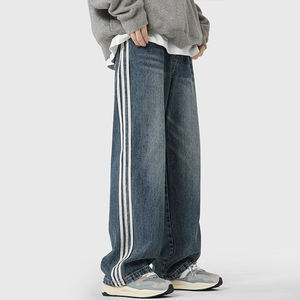 <span class=keywords><strong>Jeans</strong></span> <span class=keywords><strong>Jeans</strong></span> in Denim Y2K personalizzati da uomo alla moda <span class=keywords><strong>Jeans</strong></span> a tre righe da uomo <span class=keywords><strong>Jeans</strong></span> larghi e larghi - Product Image 2