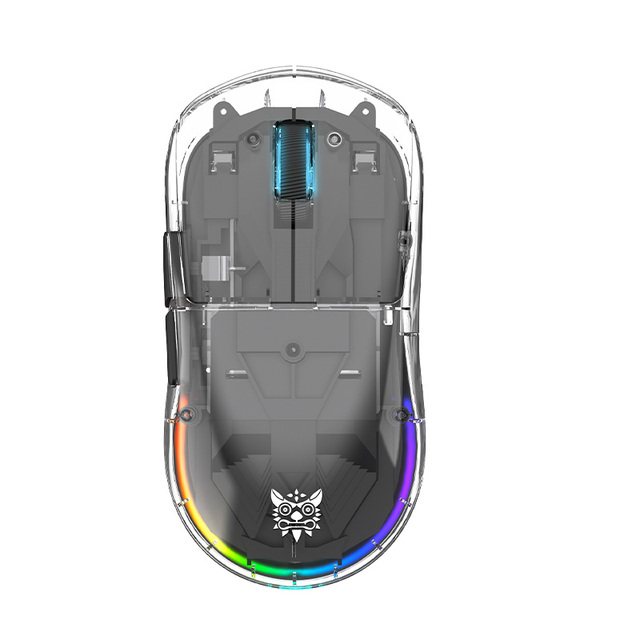 Onikuma CW926 New Dual-mode Transparent Gaming Mouse 2.4G Wireless Wired USB RGB Mouse