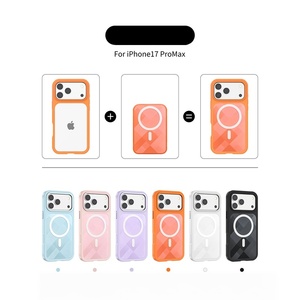 เคสโทรศัพท์ iPhone 18 Pro Max แบบเปลี่ยนแผ่นหลังได้ พร้อมปุ่ม AI, เคสโทรศัพท์แม่เหล็กแบบลายตาข่าย Apple 17 - Product Image 2