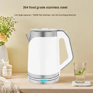 Bouilloire électrique 110V 1500W puissance 2.0L grande capacité Double couche anti-brûlure 304 acier inoxydable sans fil pour usage domestique 220V - Product Image 6