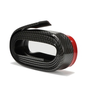 JDMotorsport88 Auto Universale 2.5m Nero In Fibra di Carbonio Look Anteriore Paraurti Posteriore Lip Splitter Spoiler Pannello Esterno Mantovana Mentoniera - Product Image 4