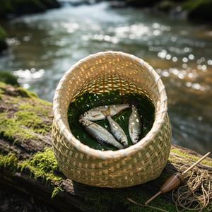 Cesta de Pesca de Bambú Tejida a Mano, Ecológica, Cesta de Almacenamiento Natural, Equipo de Pesca para Exteriores, Proveedor de Vietnam - Product Image 5