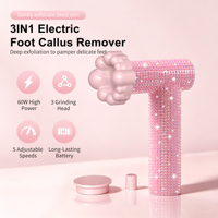 Appareil électrique pour éliminer les callosités des pieds 2086 Diamond, professionnel, rechargeable, avec broyeur pour pieds multifonction 60W, outil de pédicure