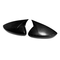 Haosheng Suku Cadang Otomotif Plastik Penutup Cermin Samping Belakang Glossy Black Penutup Cermin Samping untuk Mazda 3 Hatchback 2019+
