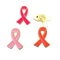 Épinglette personnalisée rose avec logo, émail, ruban de sensibilisation au cancer du sein et à la santé mentale, pour costume, chapeau, vêtements, cravate