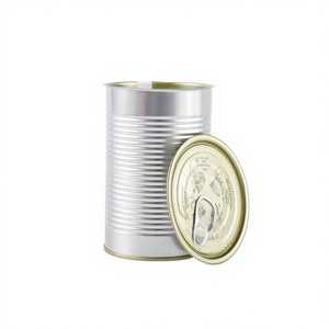 Plain Golden Lacquer Empty 400g 425g Tin Cans Metal <strong>Container</strong> with EOE for Fish Meat Sauce Food Packaging - Product Image 3