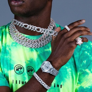 قلادة سلسلة كوبية للرجال مجوهرات صغيرة صغيرة الحجم 5A Bling Big Heavy Hip Hop للرجال - Product Image 1