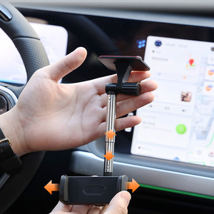 Car Phone Mount For Dashboard With Adjustable Arm And Suction Cup Black And White ABS Plastic Universal Fit For In Vehicle Use - Product Image 5