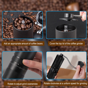 Molinillo de Café Manual sin Esfuerzo con Brazo Oscilante Extendido, Mango de Madera Sólida, Rotación Suave, Molinillo de Granos para Espresso - Product Image 2