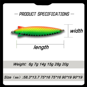 Esca a Cucchiaio Colorata ALPHA 13g/20g per <span class=keywords><strong>Pesca</strong></span> <span class=keywords><strong>da</strong></span> <span class=keywords><strong>Riva</strong></span>/<span class=keywords><strong>da</strong></span> Barca per <span class=keywords><strong>Spigola</strong></span> e Luccio - Product Image 2