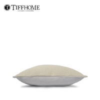 Nouvelle housse de coussin tissée de luxe écologique de Tiff Home 45*45cm en marron/vert/blanc crémeux pour taies d'oreiller