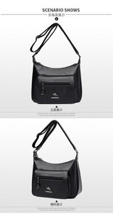 Sac à main chic avec grande capacité sac à main simple nouvelle mode dames sac à main en polyuréthane sac à bandoulière sac de messager - Product Image 4