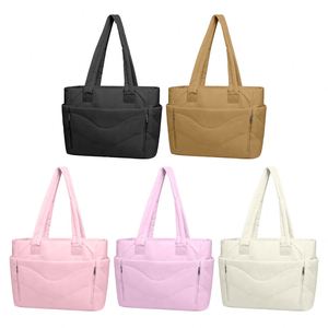 Puffer Tote Bag for Women, Lightweight Puffy Work Handbag Teacher Nurse Quilted Shoulder Bag for School Travel Gym - Product Image 2