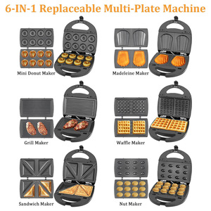 <b>Waffle</b> <b>Maker</b> 24x24cm Electric Nonstick Dual Mold Breakfast Sandwich <b>Maker</b> - Product Image 4