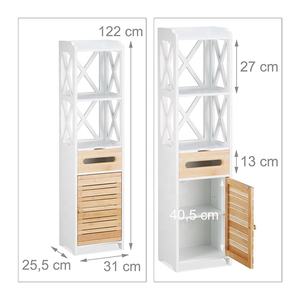 Étroit blanc salle <span class=keywords><strong>de</strong></span> bain côté armoire <span class=keywords><strong>de</strong></span> rangement <span class=keywords><strong>serviette</strong></span> étagère <span class=keywords><strong>porte</strong></span>-papier hygiénique insérer avec <span class=keywords><strong>porte</strong></span> et étagères - Product Image 3