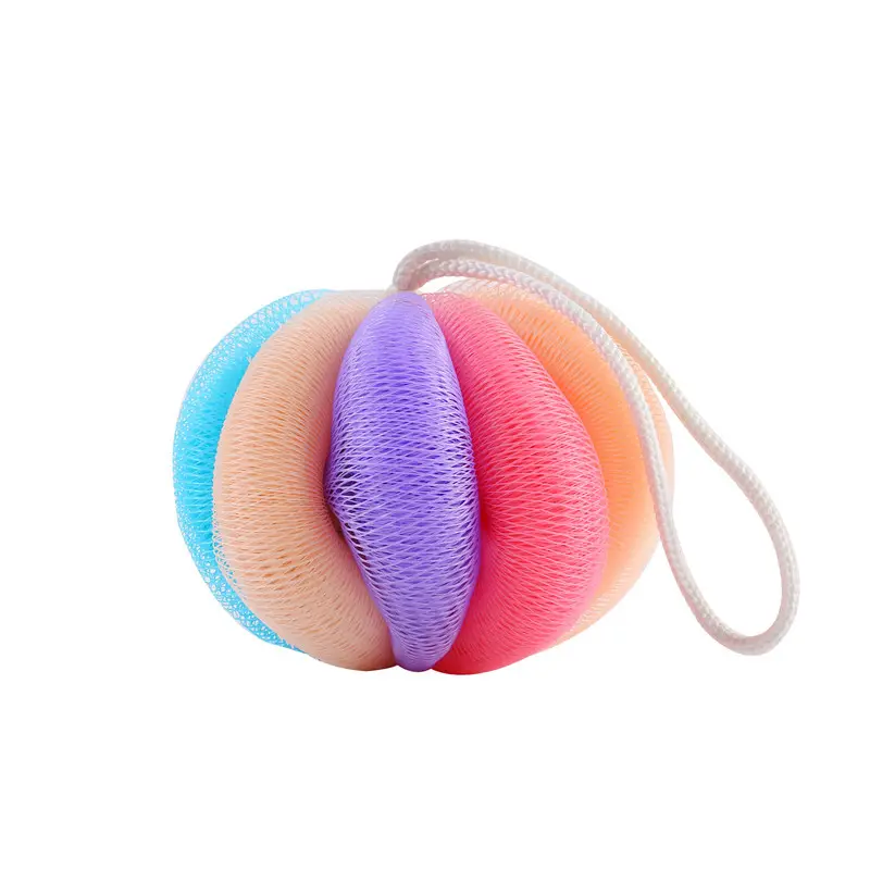 Soins du corps naturels couleur personnalisée citrouille forme lanterne bébé fleur douche boule de bain éponge