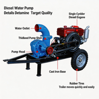 Système d'irrigation agricole 35 CV avec pompe à volute à flux mixte haute pression