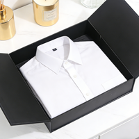 Boîte cadeau magnétique personnalisée pour homme avec emballage de vêtements en satin, emballage de luxe en papier pliable pour t-shirt, vente en gros