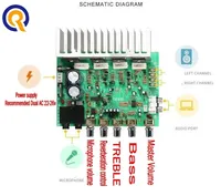 Papan Amplifier Audio 250W*2 HIFI Stereo Amplifikasi Digital Reverb Pengontrol Nada Power Amplifier