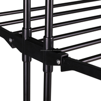SY 3 niveaux gris pliant vêtements tour Airer métal debout Type étendoir avec ailes pliables multifonctions conception peu encombrante