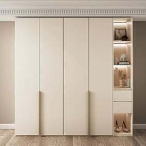 Fabricant de meubles sur mesure Meubles de chambre à coucher Armoire moderne modulaire en bois Design Garde-robe de chambre Style minimaliste - Product Image 5