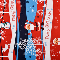 Tissu imprimé en maille de soie de lait à motif de Noël, tissu d'ameublement pour canapé et chaise, motif et taille personnalisés disponibles