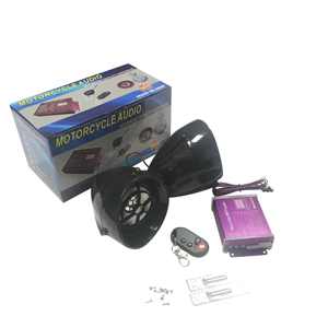 Hot Bán Chống Thấm Nước Xe Máy Xe Máy Mp3 Audio Player Với 2 Loa Báo Động Bt Usb Fm Radio - Product Image 3