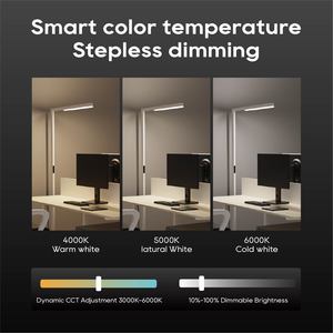 <span class=keywords><strong>Lampe</strong></span> <span class=keywords><strong>sur</strong></span> <span class=keywords><strong>pied</strong></span> intelligente pour le travail, éclairage LED à spectre complet, blanc, grande <span class=keywords><strong>lampe</strong></span> de bureau <span class=keywords><strong>sur</strong></span> <span class=keywords><strong>pied</strong></span>, lumière naturelle, métal, pour la maison et le bureau - Product Image 3