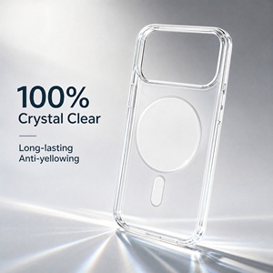 Funda Magnética Transparente Personalizada <span class=keywords><strong>de</strong></span> 2.0mm para <span class=keywords><strong>iPhone</strong></span> 18 Pro Max, Anti-Amarilleo, Oficial 1:1, Resistente a Impactos, Venta al Por Mayor en EE. UU. - Product Image 2