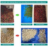AI Intelligent 500-4000 kg/h Belt Crawler Moel Coffee Beans Cerise Amandes Olive Ail Plastic Color Trieur Trieur