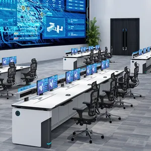 One Stop soluzione professionale di Design cctv di sicurezza camera di controllo Smart Console desk per il centro operativo di sicurezza/Cctv