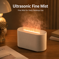 Humidificador USB Mini con Efecto de Llama, Viral en TikTok, Difusor de Aire, Efecto de Fuego 3D Realista, Luz Nocturna Colorida, para Hotel y Hogar, Gran Venta 2026
