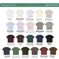 Kaos Unisex 230g Katun Combed Tebal Kerah Bulat Pria Longgar Polos Lengan Pendek Warna Solid Vintage Basic Kasual