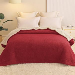 Ấm cúng Sherpa đảo ngược lông cừu ném chăn mềm mại sang trọng dệt kim giường sofa mùa thu mùa đông dày ấm Fluffy chăn động vật giáng sinh - Product Image 2