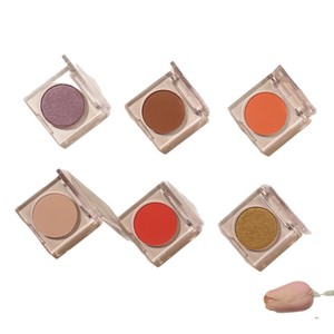 อายแชโดว์สีเดียวแบบโมโนโครม ไฮไลท์เตอร์ก้อนน้ำแข็งขนาดเล็ก กันน้ำ ผงกลิตเตอร์เนื้อละเอียดประกายมุก พาเลทอายแชโดว์สีเดียว - Product Image 5