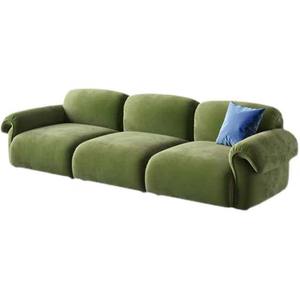 Set di Divani Modulari di Lusso Personalizzabili in Tessuto Bouclé <span class=keywords><strong>Verde</strong></span> <span class=keywords><strong>e</strong></span> Velluto, Stile Nordico Confortevole per Soggiorno - Product Image 1