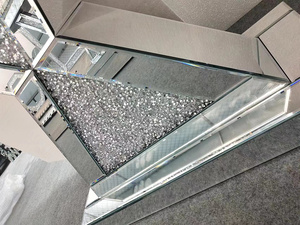 Crushed Diamond Consle <strong>Table</strong> Mirrored Furniture Crystal <strong>Console</strong> <strong>Table</strong> Entryway Decor Furniture Living Room Hallway <strong>Corner</strong> <strong>Table</strong> - Product Image 5