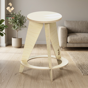 Best Italian <b>stool</b> wood by WLLALLA top quality for living room <b>office</b> an home. Resistant 12 mm birch - Product Image 3
