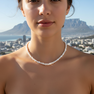 Collar de perlas de agua dulce chapado en oro a la moda, Gargantilla Irregular Simple, diseño de joyería de moda para mujer para regalo de madre - Product Image 1