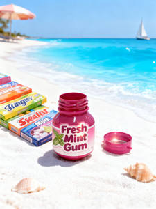 OEMカスタム120ml着色プラスチックPET食品グレードボトルチューインガムキャンディー & 薬スクリューキャップ付きシルクスクリーン印刷 - Product Image 6