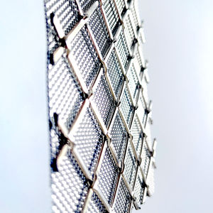 Maille métallique tissée architecturale en acier inoxydable à <span class=keywords><strong>double</strong></span> couche, maille métallique <span class=keywords><strong>rigide</strong></span>, maille métallique décorative pour armoires - Product Image 4