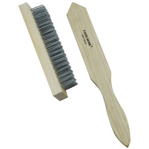 Cepillo de alambre de madera Toolmak con cerdas de acero para limpieza de metales - Product Image 2