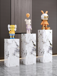 Sculpture de colonne décorative en dalle de marbre pour exposition, hôtel, <span class=keywords><strong>club</strong></span> - Product Image 3