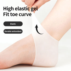 महिला पैर की देखभाल के लिए सिलिकॉन जेल इनसोल्स एड़ी और टखने की देखभाल के लिए टखना और टखने वाली आस्तीन बागानों के लिए - Product Image 3