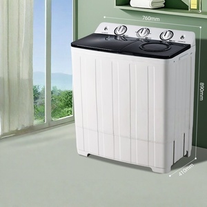 Lave-linge semi-automatique grande capacité pour usage domestique, double cuve, double tambour, essorage à roue à aubes de style ancien - Product Image 5