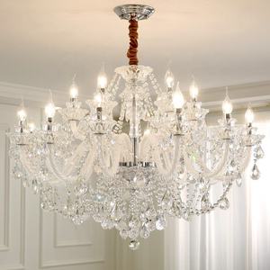 Lustre en cristal français de style européen, lampes suspendues en verre classiques de luxe Zeal Lighting pour salon - Product Image 3