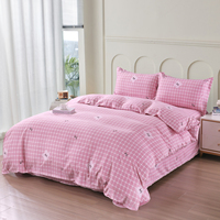 Vente flash Ensemble de housse de couette de luxe 4 pièces Ensemble de literie taille King Ensemble de draps en microfibre Housse de couette