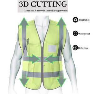 Gilet de sécurité personnalisé en gros respirant confortable haute visibilité gilet réfléchissant de sécurité gilet réfléchissant OEM - Product Image 5