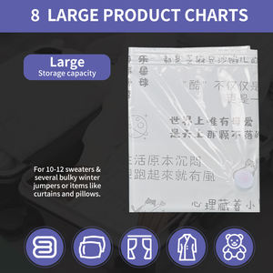 Sacs de compression à fermeture éclair <span class=keywords><strong>pour</strong></span> le rangement, sacs de voyage <span class=keywords><strong>sous</strong></span> <span class=keywords><strong>vide</strong></span> en plastique <span class=keywords><strong>pour</strong></span> matelas, vêtements, couettes, <span class=keywords><strong>pour</strong></span> un gain de place et une organisation optimale - Product Image 4
