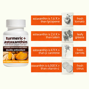 Cápsulas de Extracto de Cúrcuma y Astaxantina de Marca Privada OEM, Extracto de Pimienta Negra, Doble Antioxidante para Adultos - Product Image 6